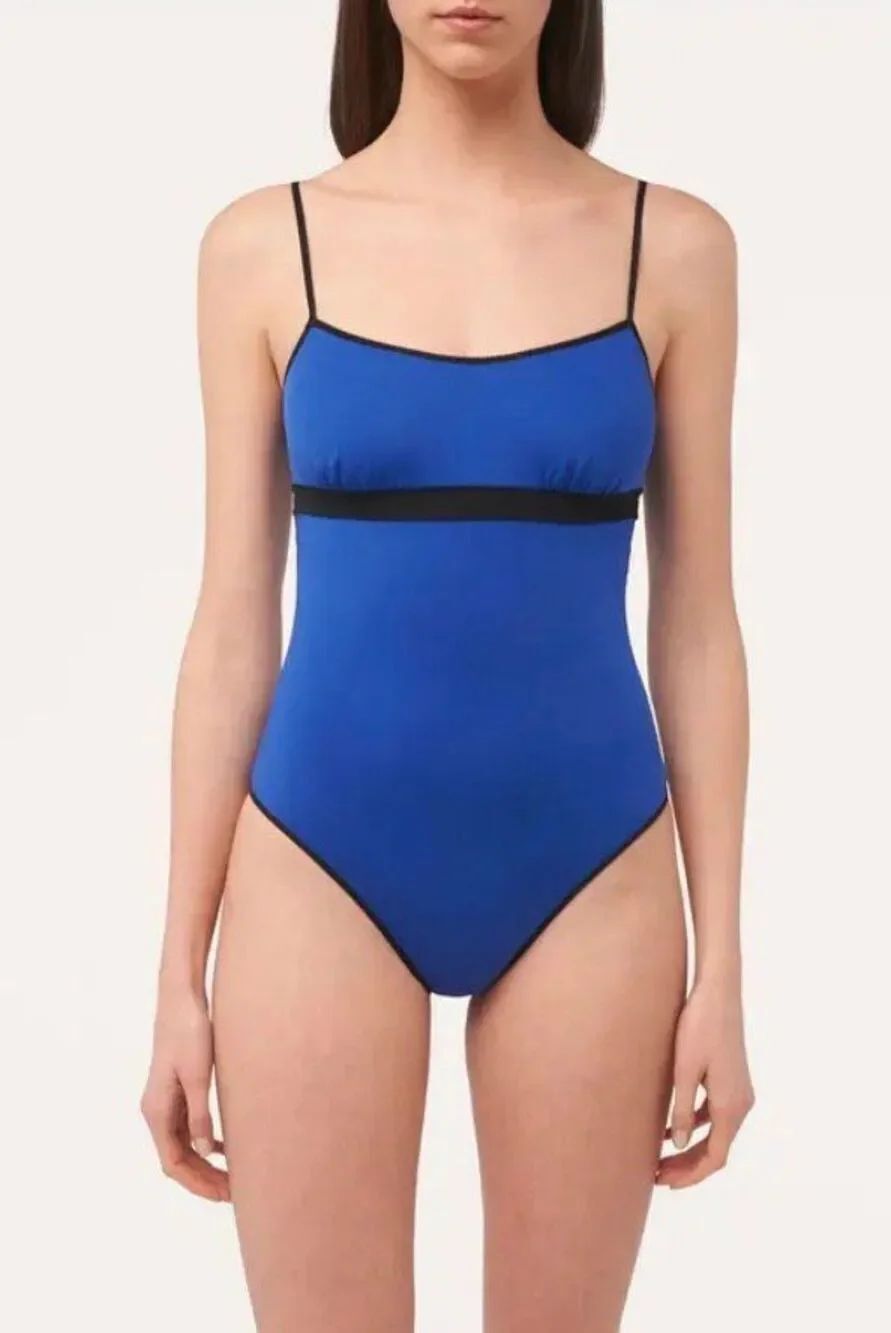 La Perla Color-Block Swimsuit In Cobalt And Black NWT Size XL